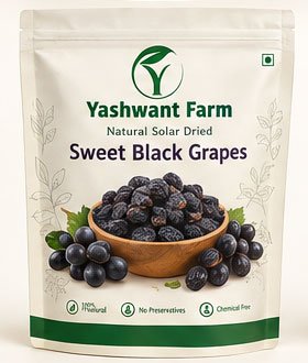 Natural Solar-Dried Sweet Black Grapes